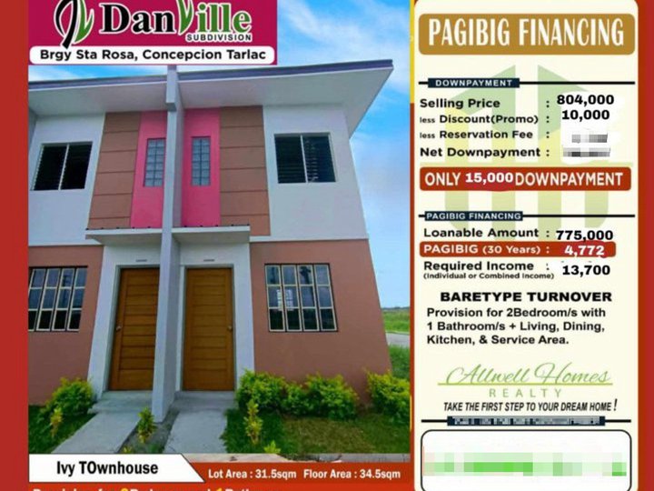 4,000 reservation fee only you can have your dream home here in Concepcion Tarlac!