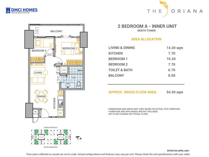 Pre-selling 2-bedroom Condo For Sale in Quezon City 54.50 sqm