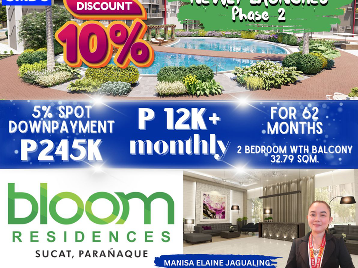 32.79 sqm 2-bedroom Condo For Sale in Paranaque Metro Manila