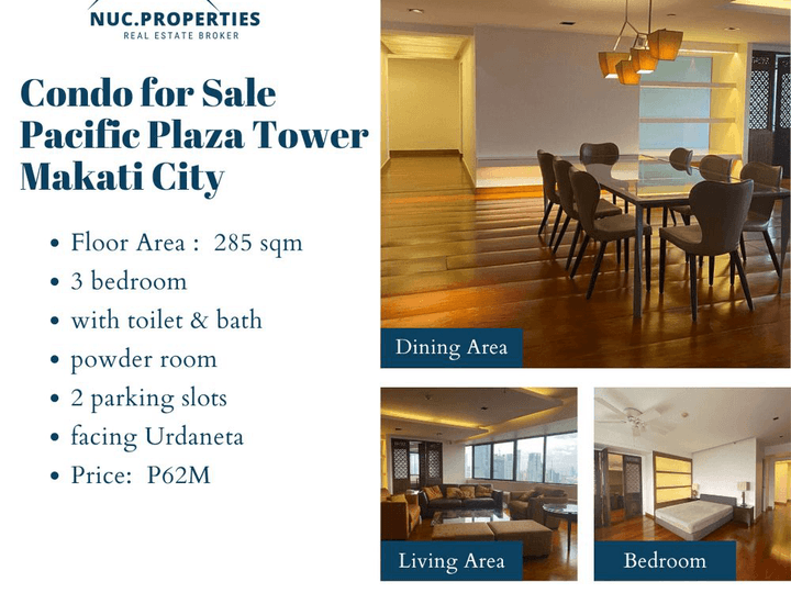 3 bedroom PACIFIC PLAZA TOWER CONDOMINIUM FOR SALE