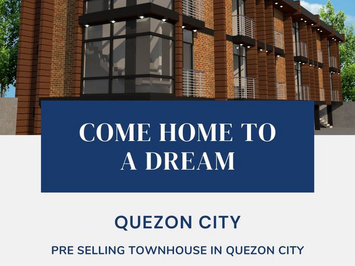 Pre Selling 3-bedroom Townhouse For Sale in Quezon City