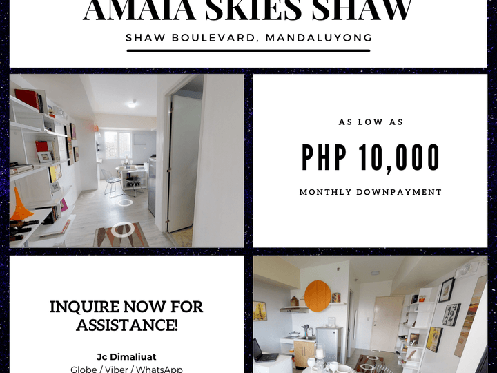P10000 monthly DP in Amaia Skies Shaw Studio Unit