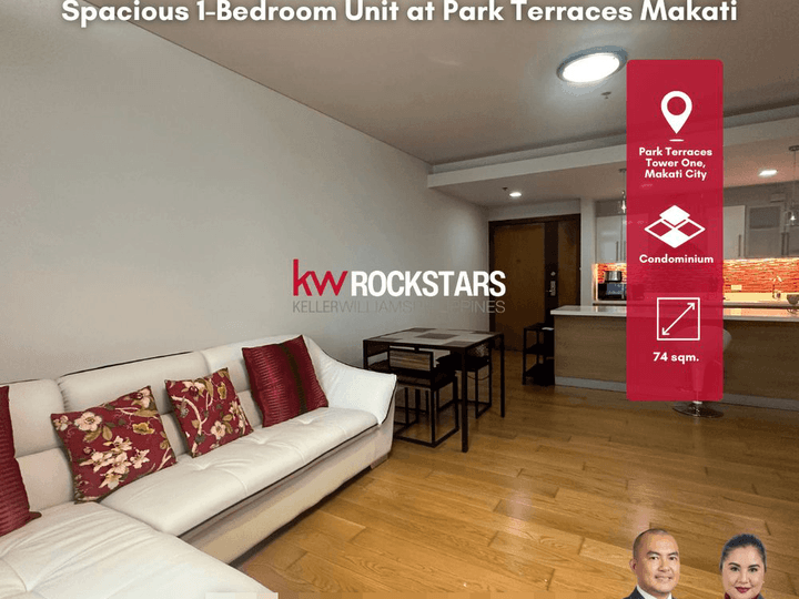 Spacious Fully Furnished 1-Bedroom Unit For Sale at Park Terraces near Glorietta Mall Ayala Center