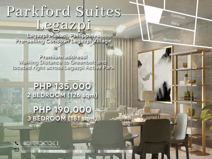 126.00 sqm 2-bedroom Condo For Sale in Legazpi Village