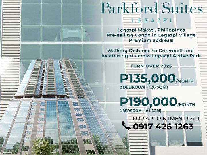 Condo For Sale | Facing Legazpi Park | Parkford Suites Legazpi