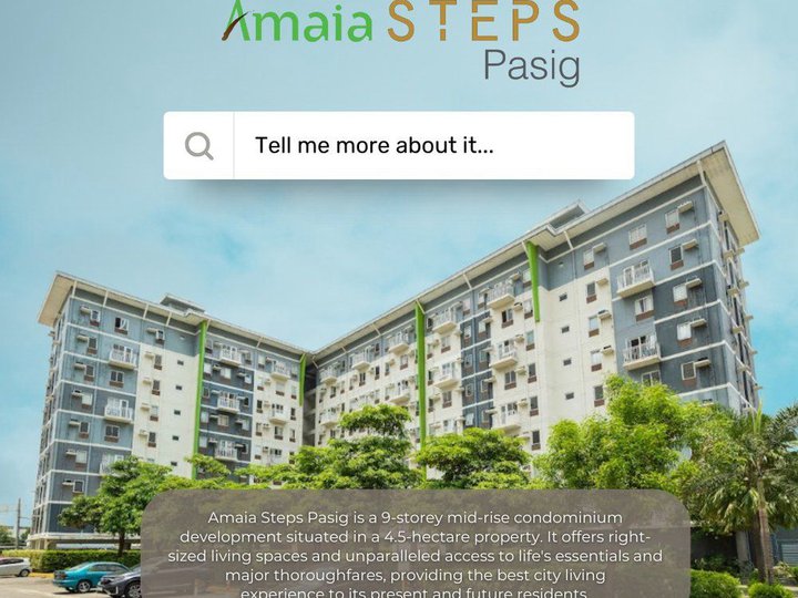 Studio Unit in Amaia Steps Pasig RFO