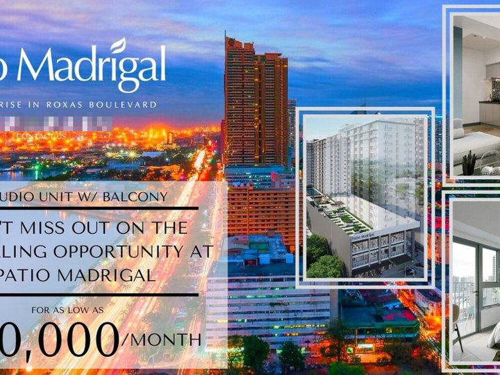 Patio Madrigal Condominium ( Studio Unit w/ Balcony ) Roxas Boulevard