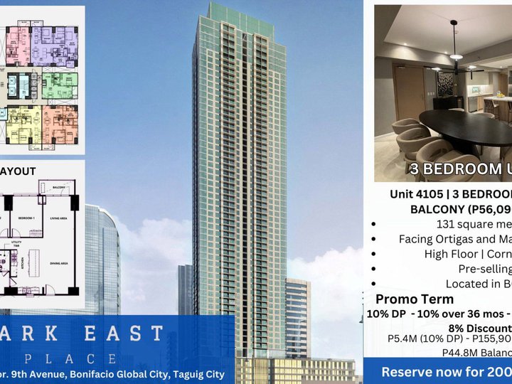 PARK EAST PLACE - CONDO UNIT AT BGC , TAGUIG BY ALVEO LAND