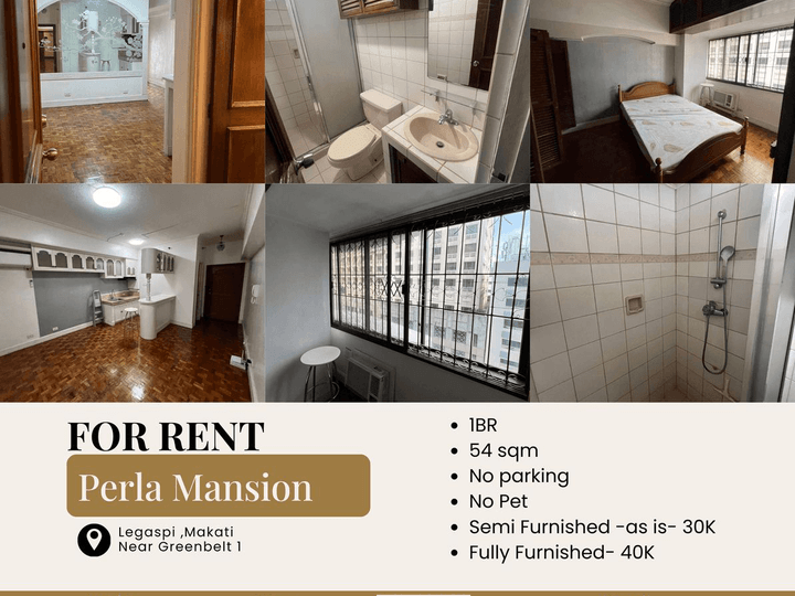 54.00 sqm 1-bedroom Residential Condo For Rent in Makati