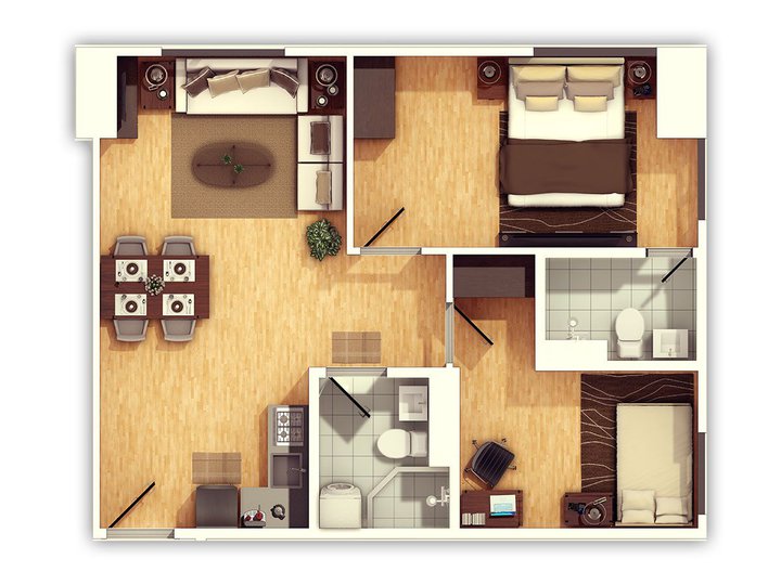 RFO 2-bedrooms & 2 T&B (63.19 SQM) Residential Condo in Alabang Muntinlupa City
