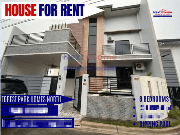 FOUR STOREY SINGLE DETACHED HOUSE FOR RENT IN FOREST PARK HOMES ANGELES CITY, PAMPANGA