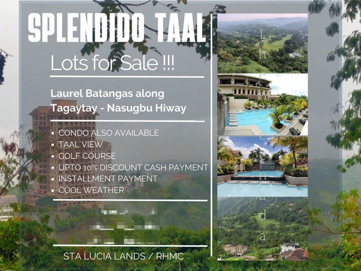 SPLENDIDO TAAL TAGAYTAY for sale LOT AND CONDO