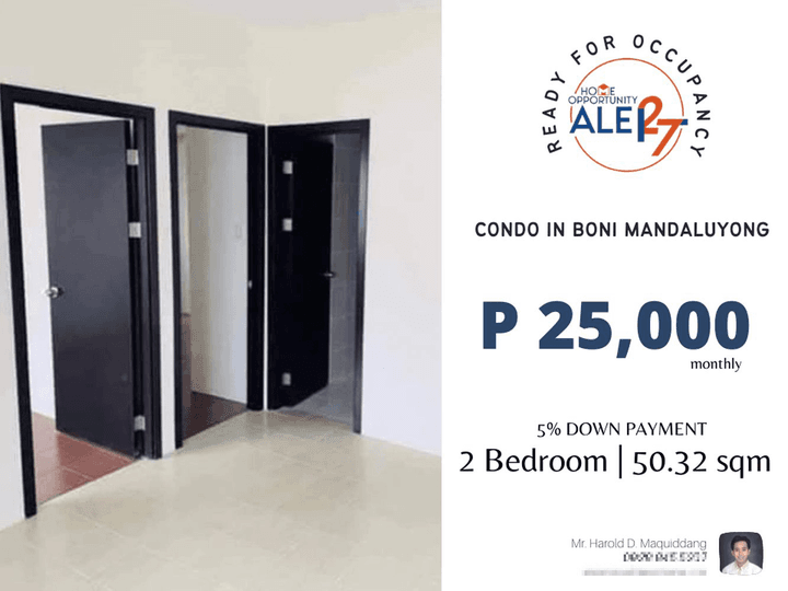 2-bedrooms 30 sqm to 50.32 sqm 25K monthly in Mandaluyong along Edsa
