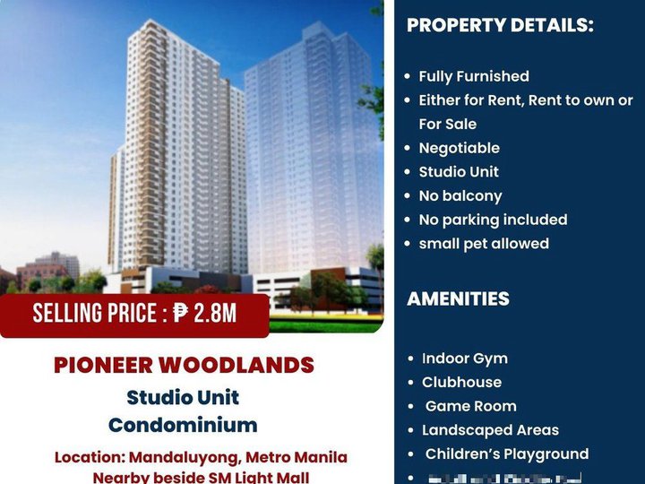 FOR SALE!! PROJECT: PIONEER WOODLANDS