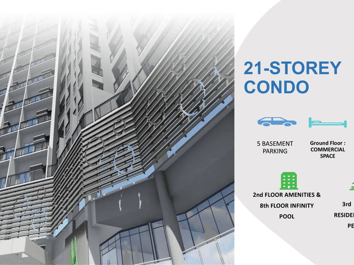 Ready for Occupancy City view 1-bedroom Residential Condo with balcony For Sale in Cebu City
