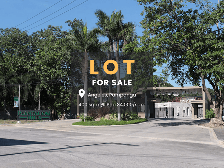 400 sqm Residential Lot For Sale in Angeles Pampanga