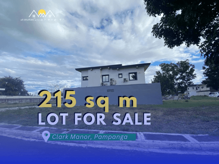 215 SQM MORNING SUN CORNER LOT FOR SALE IN CLARK MANOR IN MABALACAT CITY PAMPANGA