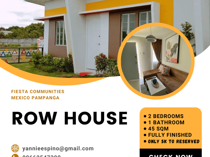 2 bedroom rowhouse for sale in mexico pampanga near SM p