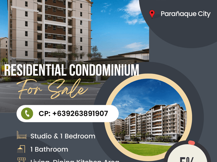 Studio Unit Condo For Sale in ParaƱaque City