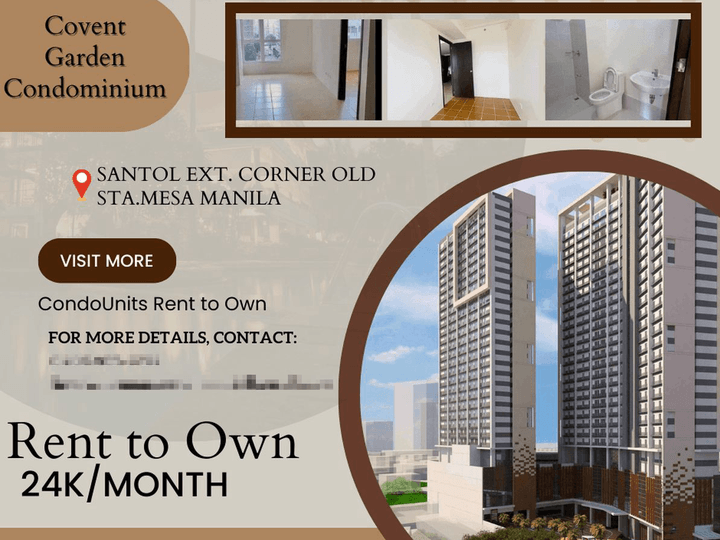 RFO 23.00 sqm Studio Condo Renttoown in Manila Metro Manila [Condo 🏙️] (August 2023) in Manila