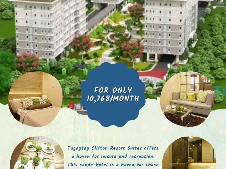 Condominium For Sale in Metro Tagaytay, Alfonso Cavite Studio Unit