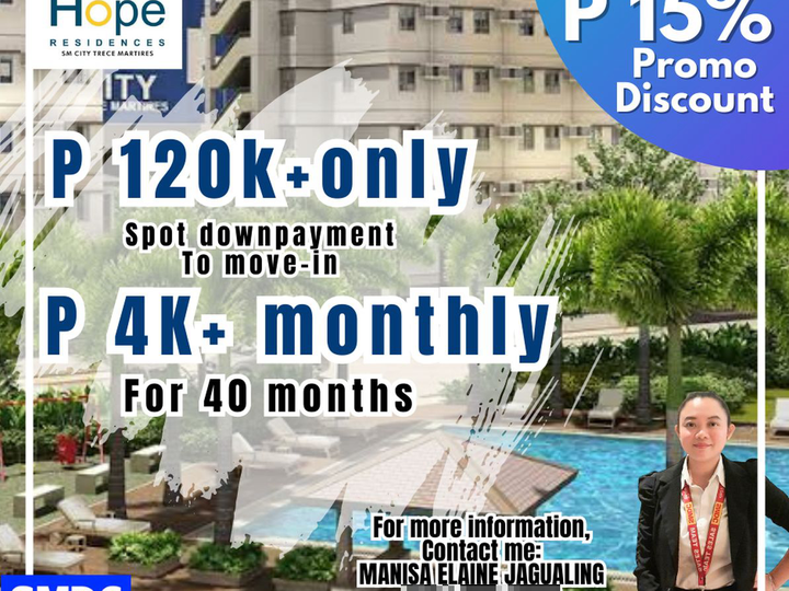 28.52 sqm 1-bedroom Condo For Sale in Trece Martires Cavite