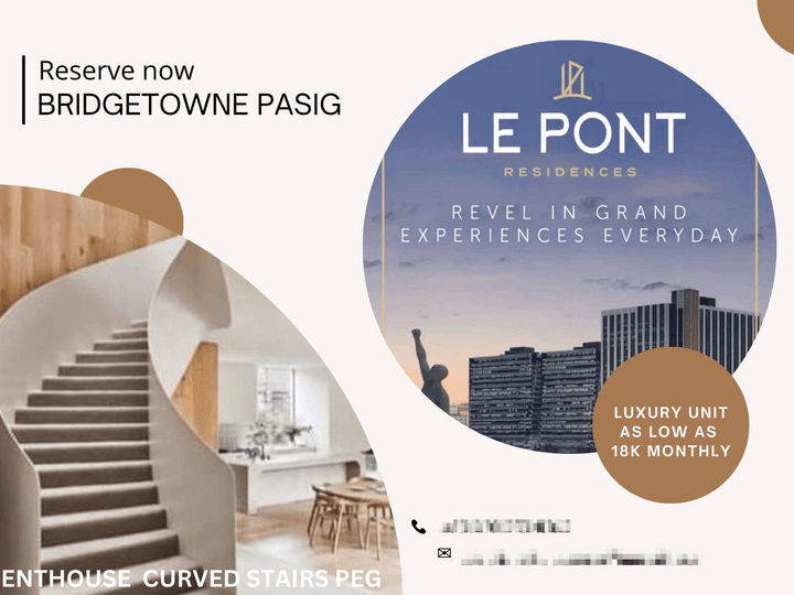 18K MONTHLY LE PONT RESIDENCES IN PASIG