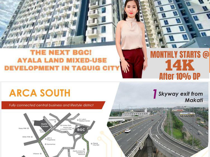 Rent-to-own Condo Unit 14k/monthly ARCA SOUTH Taguig (Former FTI)