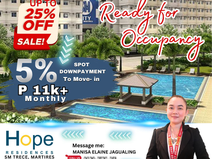 28.52 sqm 2-bedroom Condo For Sale in Trece Martires Cavite