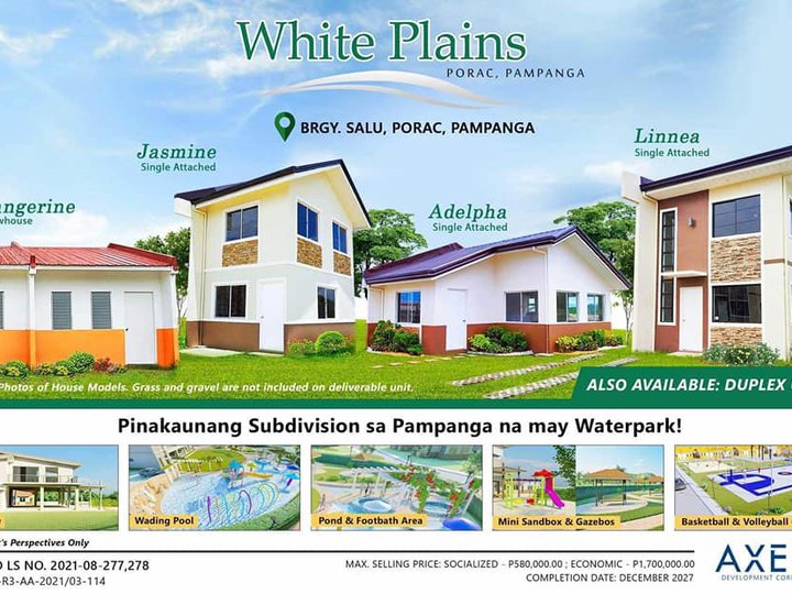House and Lot in WHITE PLAINS PORAC PAMPANGA as low as P3,300/month