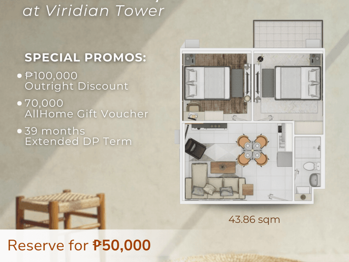 2-Bedroom Condo Unit For Sale in Antipolo City