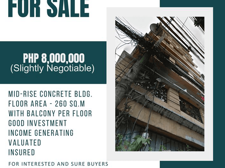 Commercial Property - Lot with 5-storey Apartment Bldg. + 50 sq.m lot beside bldg.