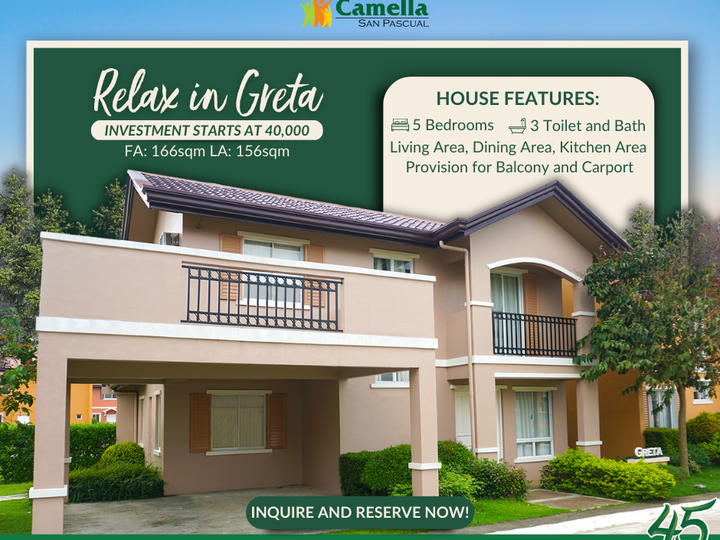Relax in our House Model Greta here at Camella San Pascual