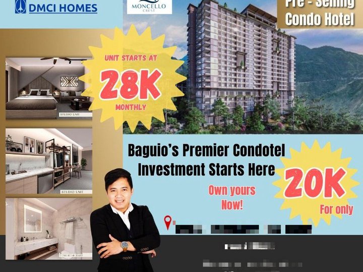 Baguios Premier Condotel Investment Starts Here! start at 28k monthly!12
