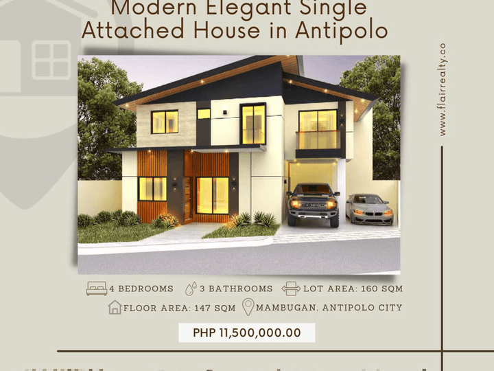 Modern Elegant Single Attached House and Lot in Antipolo