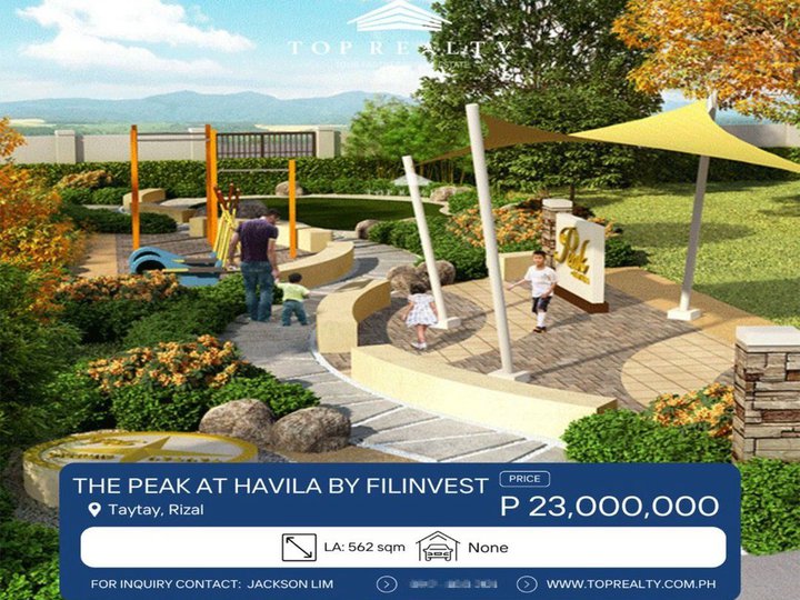 Residential Lot for Sale in The Peak Prestige by Filinvest