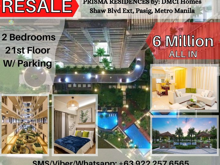 2 BEDROOM UNIT WITH PARKING LOWER THAN MARKET VALUE IN PASIG
