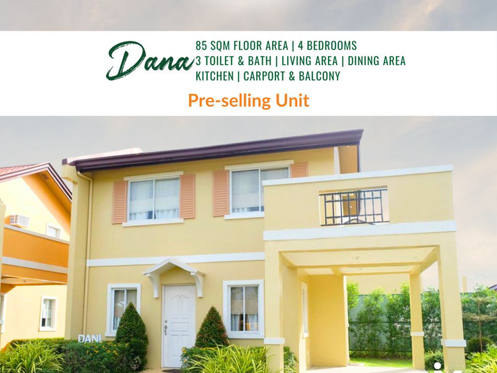 Camella Provence Dana 85sqm 4BR House and lot pre-selling unit