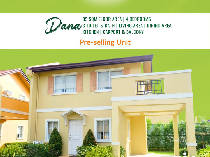 Camella Baliwag Dana 85sqm 4BR House and lot pre-selling unit