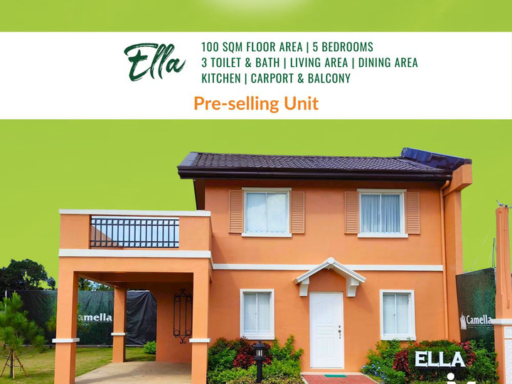 Camella Provence Ella 100sqm 5BR House and lot pre-selling unit