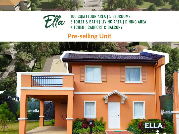 Camella Baliwag Ella 100sqm 5BR House and lot pre-selling unit