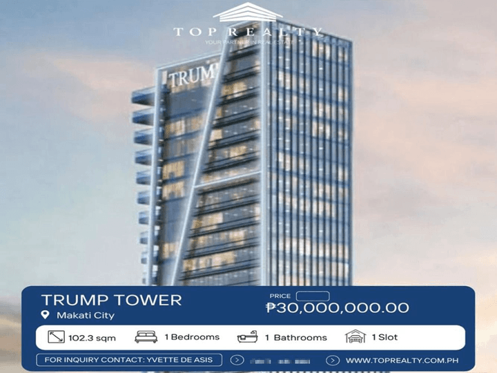 Trump Tower, 1 Bedroom 1BR Condo for Sale in Makati City