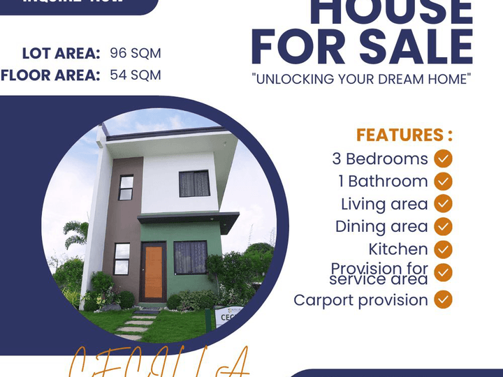 Single Attached house and lot with 3 bedrooms in Trece Martires Cavite