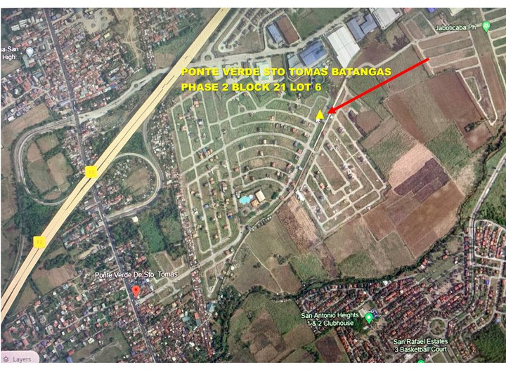 150 SQM RESIDENTIAL LOT AT PONTE VERDE DE SANTO TOMAS.GREAT VIEW OF MOUNT MAKILING.NEAR SM STO TOMAS