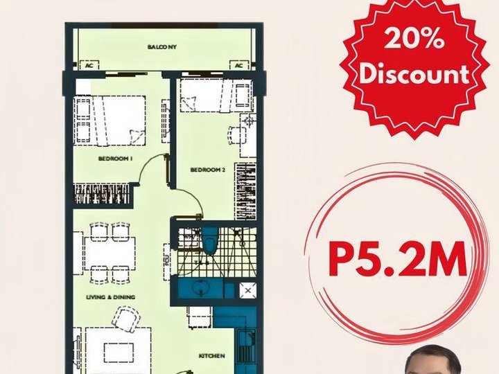 PROMO: Mirea Residences 63.50sqm Ready for Occupancy condo for sale in Pasig City