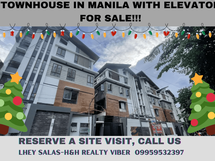 MANILA, QUIAPO - BRAND NEW TOWNHOUSES WITH ELEVATOR FOR SALE!!
