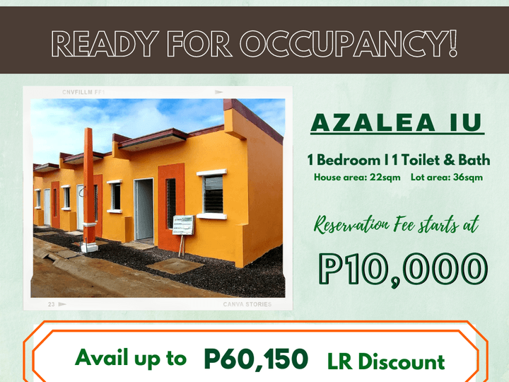 1 Bedrrom Single Bungalow House For Sale in Cauayan Isabela