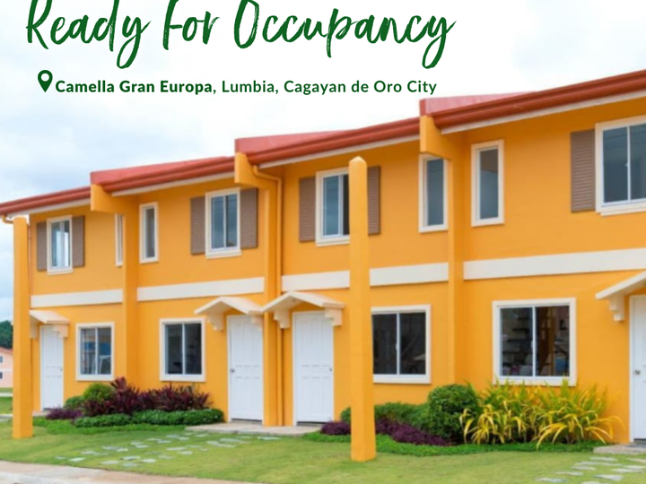 READY FOR OCCUPANCY 2 BEDROOMS IN LUMBIA, CAGAYAN DE ORO CITY