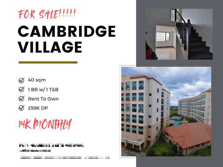 14K Monthly BR Condo in Cainta Rizal Cambridge Village Rent to