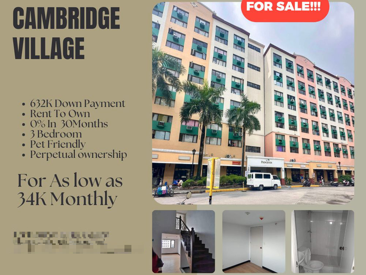 95.00 sqm 3 BR Condo For Sale in Cainta Rizal Rent To Own